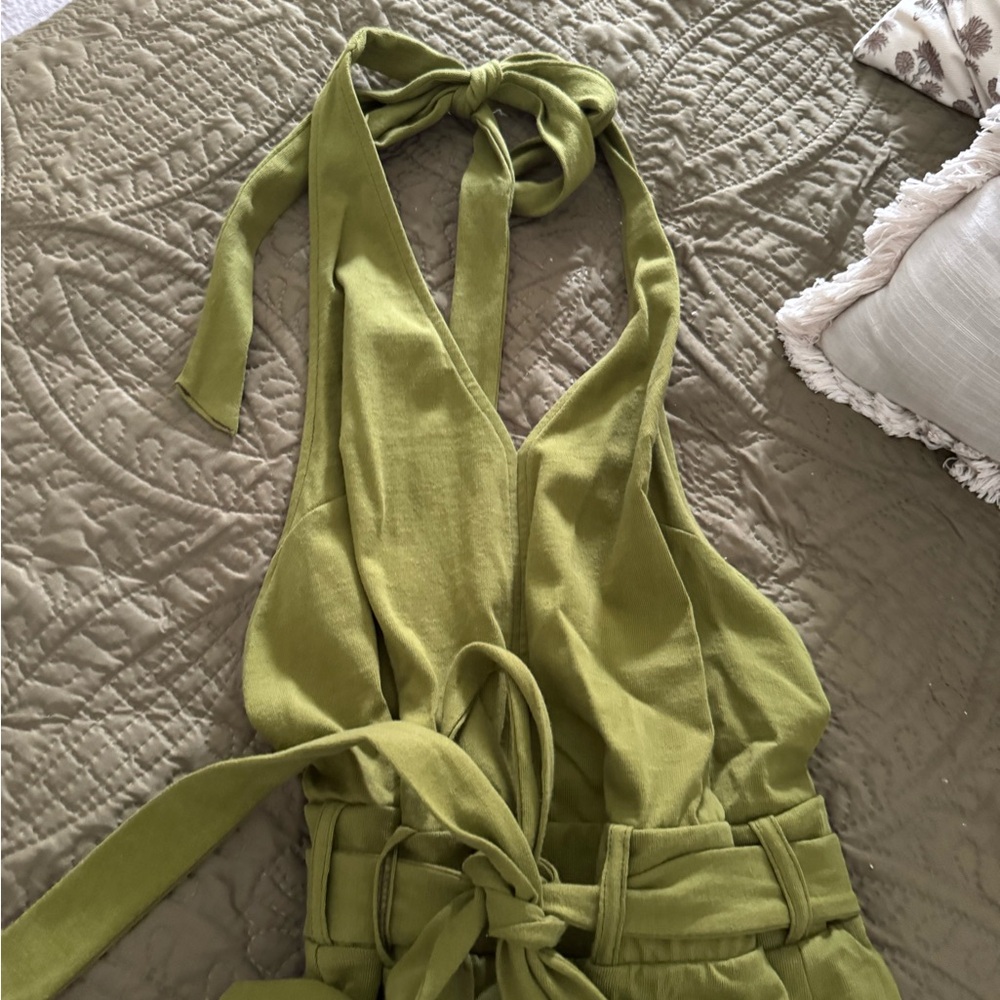 Free People Olive Green Backless Dress - Picture 3 of 6